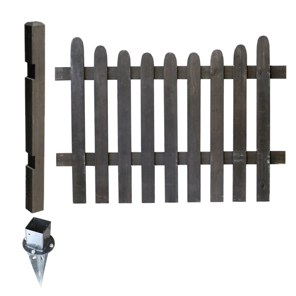 ガーデン エクステリア ピケットフェンスＵ型連結セット 土中用 フェンス 木製フェンス ピケフェンス 天然木製 ガーデニング 枠 柵 仕切り 目隠し 境目 クラシカル アンティーク トレリス ベランダ つる 薔薇 バラ 朝顔 園芸 ラティス 新生活