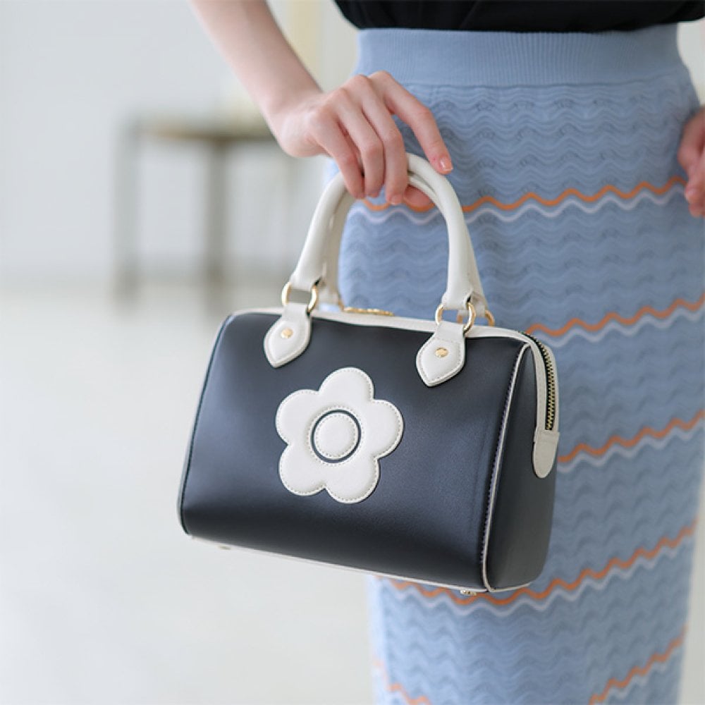 【公式】MARY QUANT マリークヮント デイジークラシカル ミニボストン [ブラック/ブラック×ホワイト/ベージュ] バッグ 