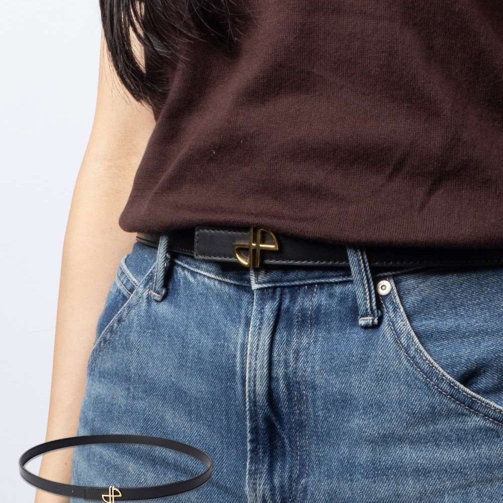 パトゥ PATOU THIN JP BELT レザー ベルト BE0025008 ロゴ モノグラム レディース ファッション小物