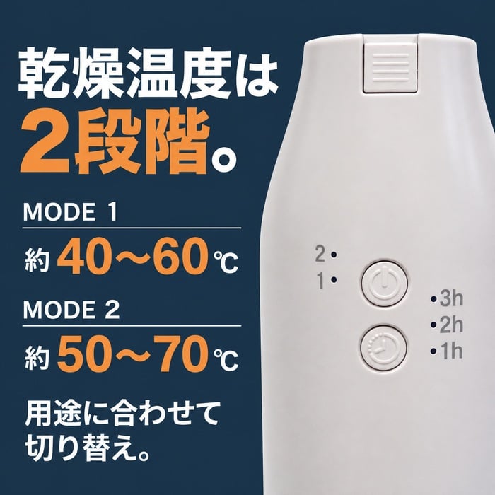 3WAY 布団乾燥機 コンパクト 小型 スティック型 ダニ対策 ダニ退治 衣類乾燥 靴乾燥 くつ乾燥機 シューズドライヤー 温度調節 2段階 パワフル