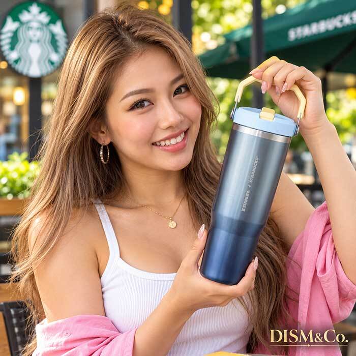 スターバックス スタンレー タンブラー 887ml アイスブルー グラデーション ステンレスボトル 海外限定 コラボ 水筒 保冷 蓋付き 大容量 30oz おしゃれ アウトドア キャンプ オフィス プレゼント