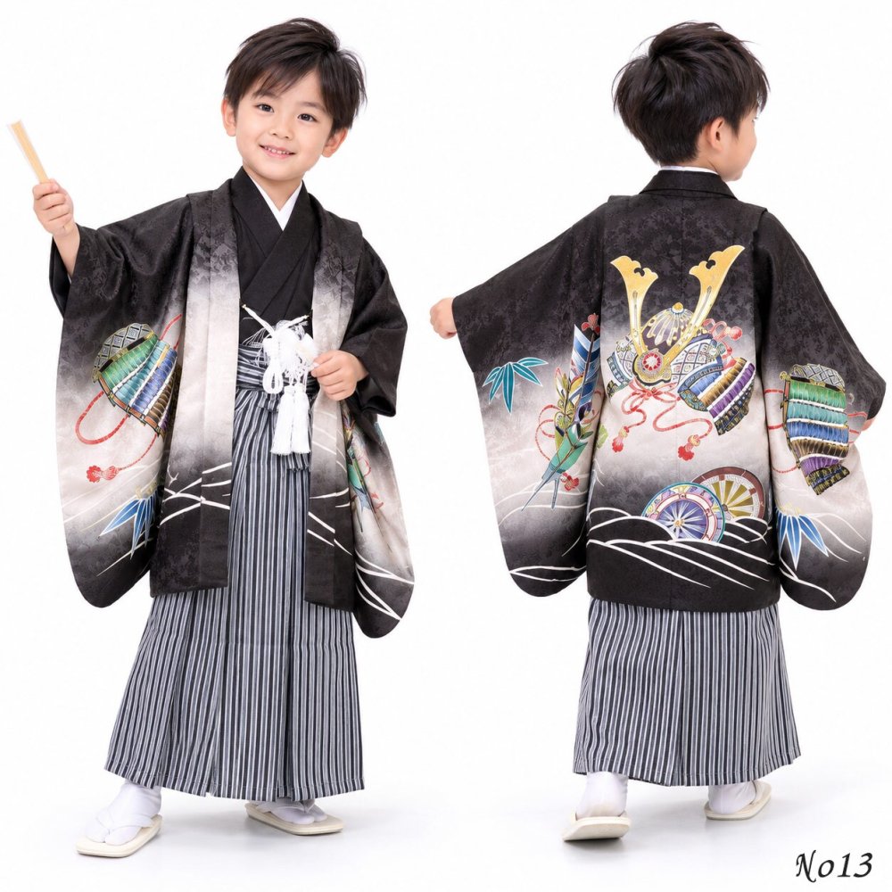 七五三 着物 男の子 5歳 袴 PO-120 購入 販売 鷹兜松 鷹 兜 男児 753 羽織袴 羽織 袴セット 男の子袴 セット 和装 レトロ 龍 子供 五歳 5才 お正月 ボーイズ