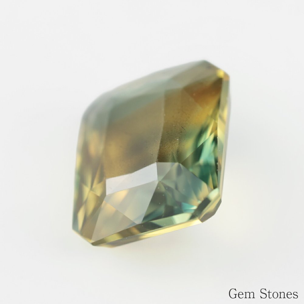 非加熱 バイカラーサファイア 3.60ct ルース 宝石 裸石 大粒 グリーン イエロー バイカラー サファイア ジュエリー オリジナル 制作 コレクション 誕生石 9月 記念 お守り 誕生日 プレゼント