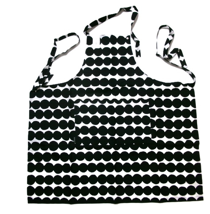 マリメッコmarimekko  エプロン 067316-190 ラシィマット　ブラック/ホワイト【キッチン　エプロン　プレゼント　贈り物　母の日　】【御結婚御祝・内祝・新築御祝・還暦御祝・御礼・寿・ギフト包装可能】