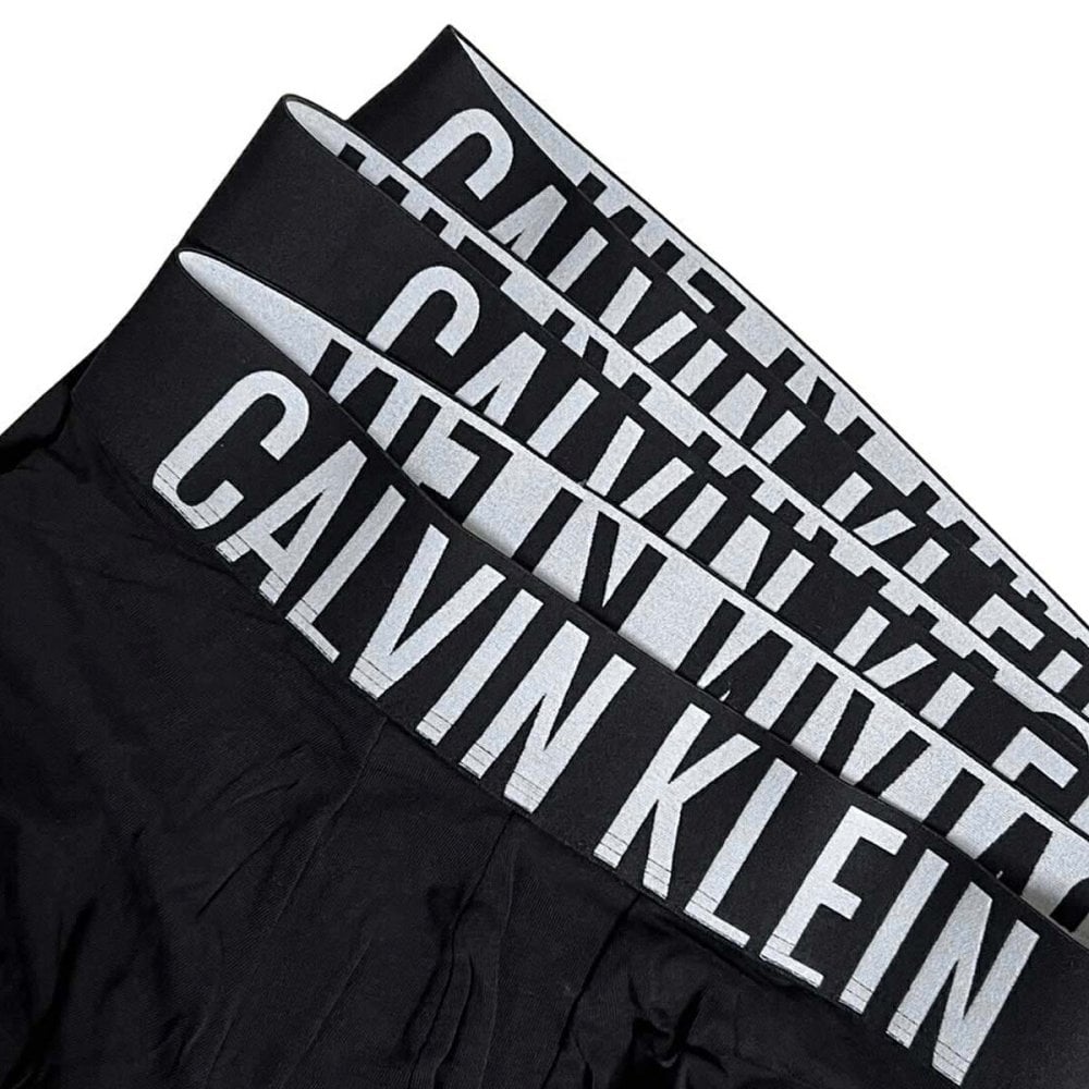 カルバンクライン Calvin Klein(CK) ボクサーパンツ トランク インテンスパワー 3枚組 セット 前閉じ コットン ロゴ 下着 NB3608A UB1 メンズ ブラック