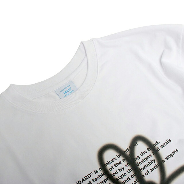 1989スタンダード 1989 STANDARD Tシャツ SISSTD-0034-WHITE-XL ユニセックス ホワイト BW FLOWER Tシャツ Cool Cotton Oversized Fit Tシャツ
