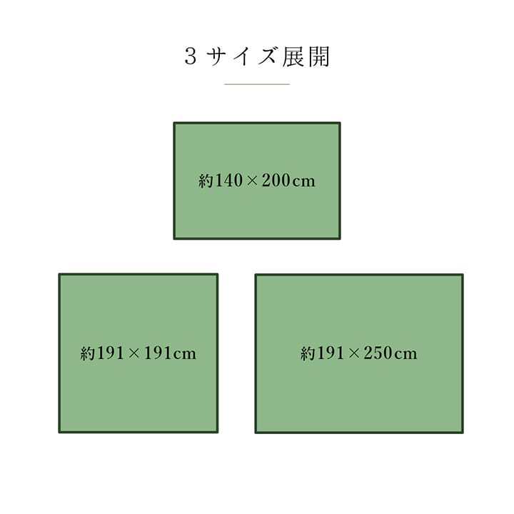 夏ラグ 夏用カーペット ラグ 純国産 国産 日本製 い草 抗菌防臭 自然素材 モダン 『DXカラフルブロック』 約191×191cm