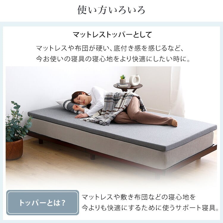 敷き布団 高反発ウレタンマットレス【Beleza5-ベレーザ・ファイブ-】(クイーン) 洗えるカバー マットレストッパー 敷布団 厚さ5cm 体分散性 硬め 省スペース 腰痛 アウトドア 敷きふとん しき布団 しきふとん 寝具用品 敷きマット 寝具マット