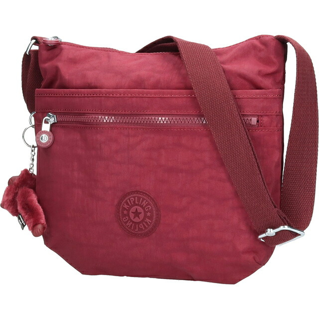 キプリング ショルダーバッグ レディース ブランド Kipling アルト ロゴ ワンポイント 無地 K19911-5FW Lounge Wine 赤