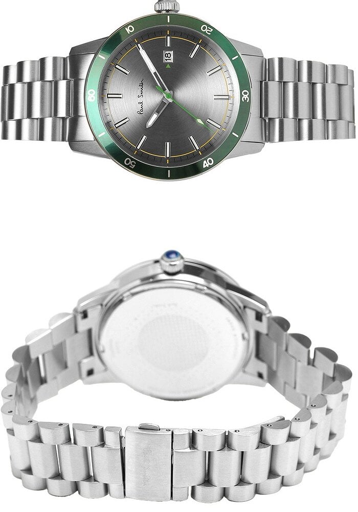 ポールスミス Paul Smith 腕時計 メンズ 43mm ステンレス クラシック ブランド 人気 ウォッチ ギフト プレゼント グリーン グレー ブラック シルバー