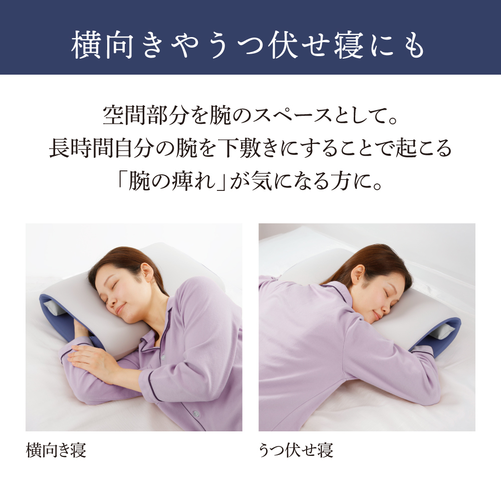 お医者さんの中空まくら 枕 まくら 中空構造 サポートバー2本 調節可能 ウレタンフォーム 低反発フィット 寝返り 横向き うつ伏せ 洗える カバー 58×35cm アルファックス