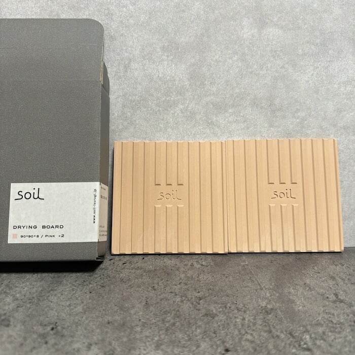 soil DRYING BOARD 2枚入り ワイングラス コップ 水切り 珪藻土 自然素材 高い吸水性 キッチン用品 おしゃれ 日本製
