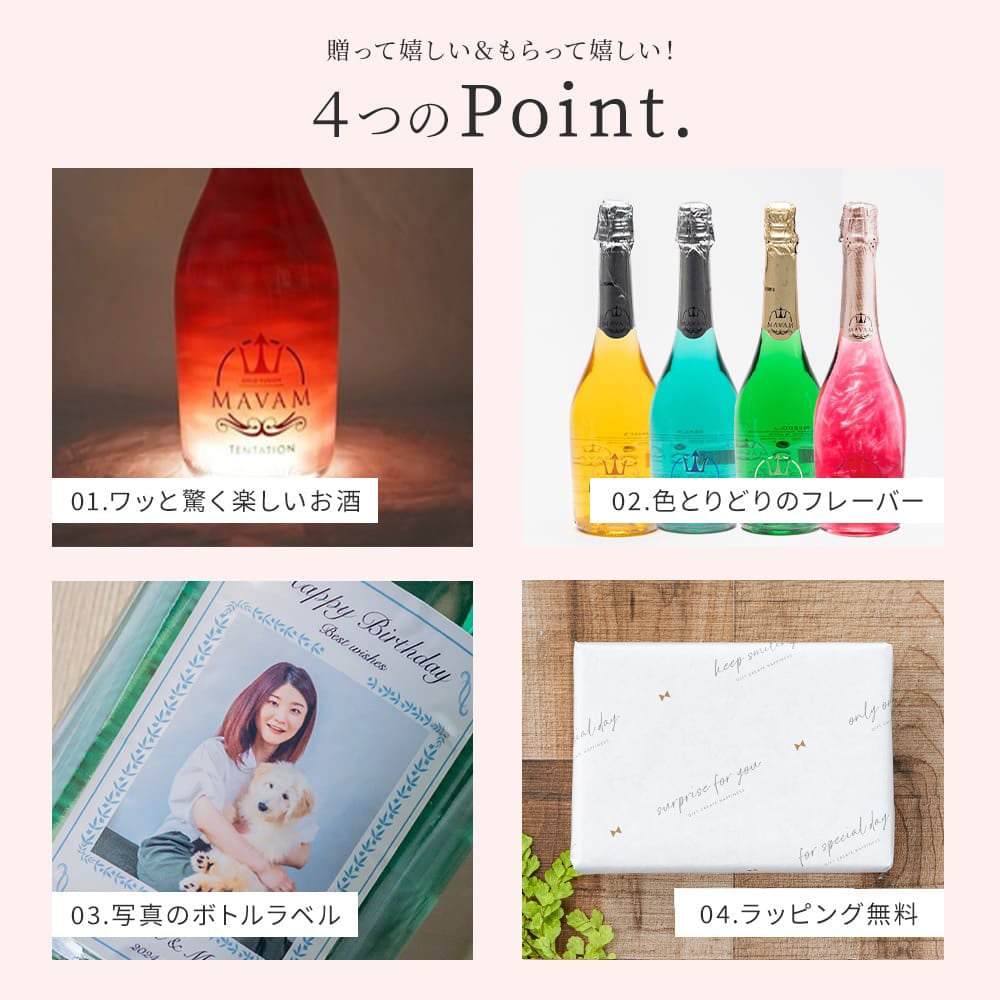 【オリジナル ラベル 1本から】写真 マバム 750ml スパークリング 甘口 パーティ 誕生日 名前入り 名入れ無料 贈り物 ギフト ラッピング 白 プレゼント クリスマス プレゼント ギフト 父の日 2026 プレゼント