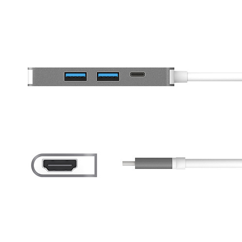 【推奨品】j5 create JCD371 JCD371 USB-C to HDMI & USB 3.0 2 port with Power Delivery スペースグレー
