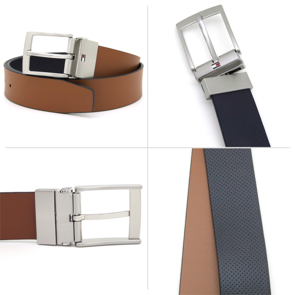 トミーヒルフィガー メンズベルト リバーシブル レザー 回転式バックル TOMMY HILFIGER ブランド ベルト メンズ ブラック バーガンディ ネイビー ブラウン AM0AM14566 選べる2カラー 【ラッピング無料 誕生日 お祝い プレゼント ギフト 贈り物】 送料無料