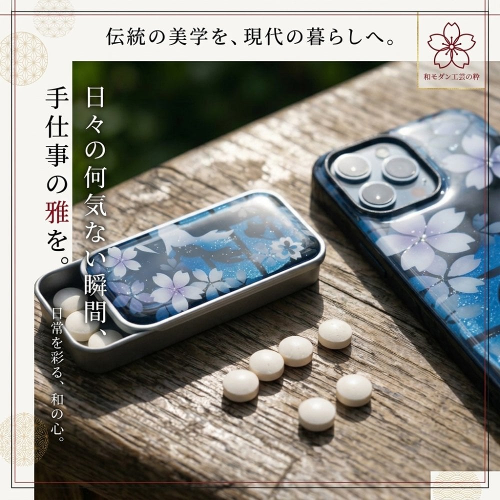 職人の手作り！和柄FRISKケース『兵』フリスク タブレット ミント 名入れ 職人 手作り ハンドメイド 送料無料 伝統工芸 桜 和モダン 和柄 和風 和雑貨 ギフト プレゼント 贈り物