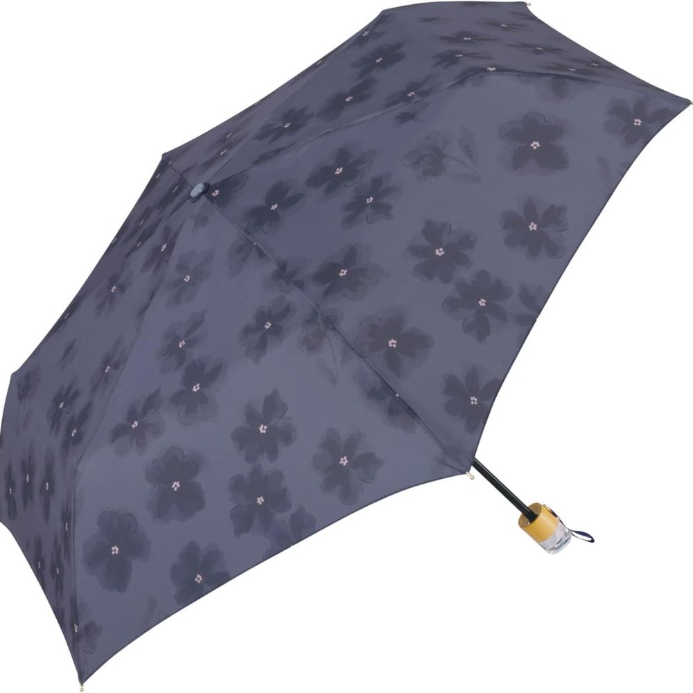 折りたたみ傘 水彩フラワー ミニ フラワー 定形外 送料無料 雨傘 軽量 晴雨兼用 3476-015-002 持ち手 クリア 花柄 かわいいレディース 通勤 通学 女性