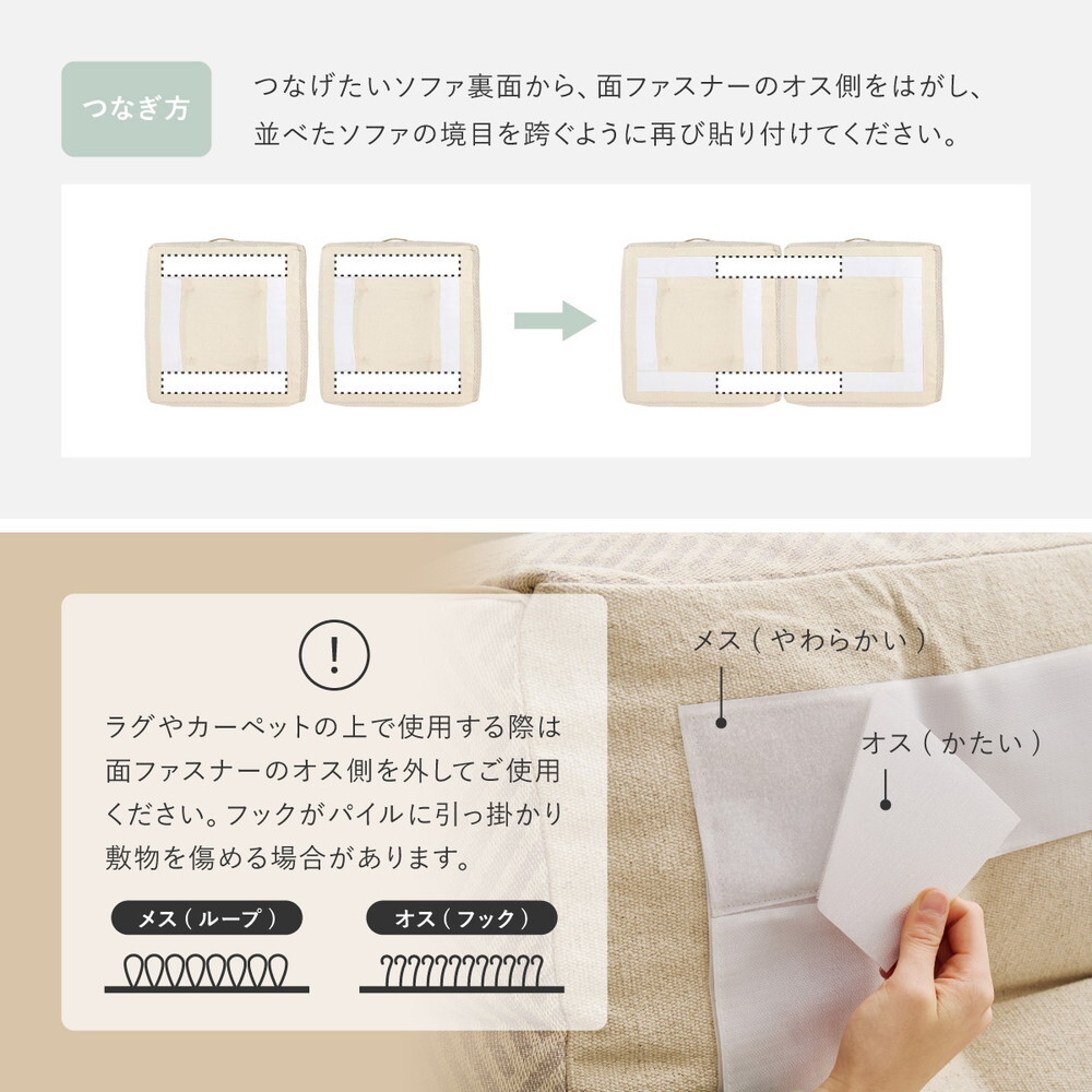 ソファ 座椅子 フロア 3点セット コナー オットマン ロー カウチ クッション ー ロータイプ マルチ ポケット付き ごろ寝 おしゃれ かわいい フレームレス 北欧 モダン ファブリック 新生活 一人暮らし ファミリー