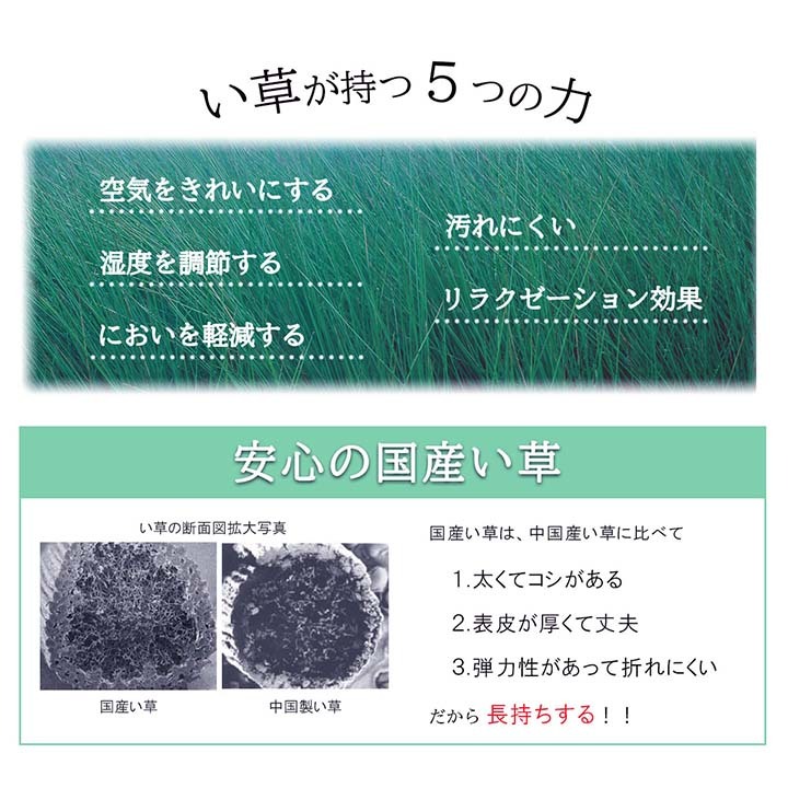 夏ラグ 夏用カーペット ラグ 正方形 夏用 ふっくら い草 サークル 191×191cm 新生活
