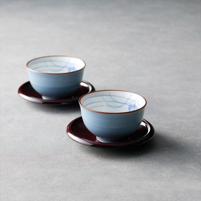 波佐見焼 グレー蘭 茶托付仙茶揃 31075  内祝 内祝い お祝 御祝 記念品 出産内祝い プレゼント 快気祝い 粗供養 引出物