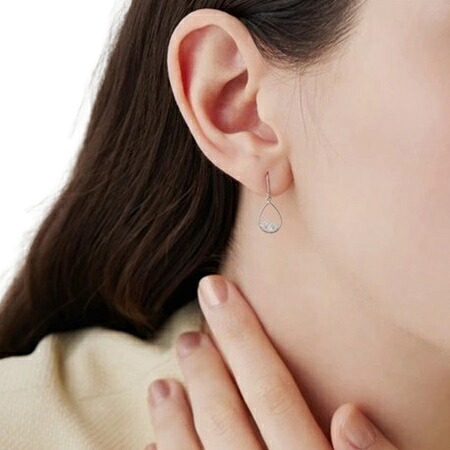 【無料ラッピング】  ヨンドシー 4℃ K10ホワイトゴールド ピアス ブルートパーズ キュービックジルコニア ブランド 正規品 新品 ギフト プレゼント 人気 おすすめ 誕生日 記念日 クリスマス 送料無料