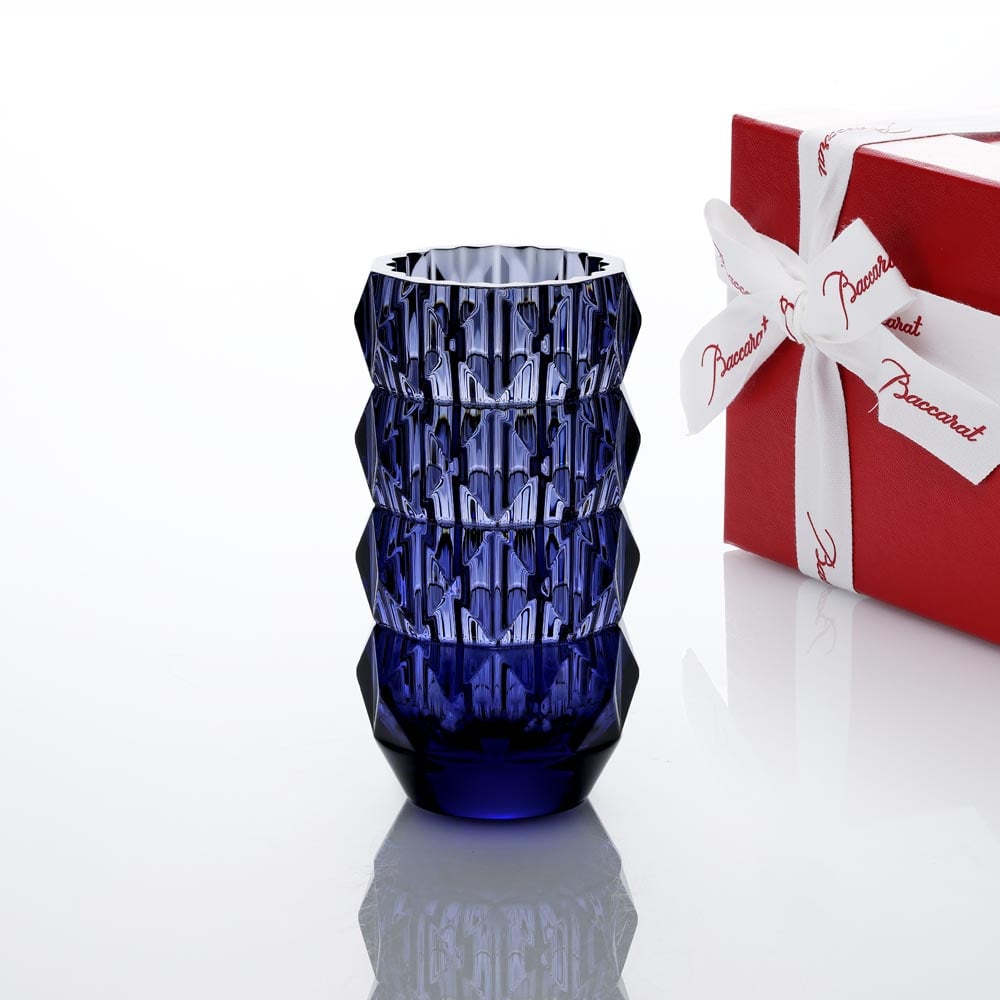 Baccarat バカラ ルクソール ランドベース 150 ミッドナイト 単品 名入れ彫刻代込み 名入れ ギフト 記念品 花瓶 誕生日 記念日 受賞 法人 開店祝 周年記念 創業記念 フラワーベース 正規品 高級 ブランド インテリア オブジェ 叙勲 褒章 紙袋付き