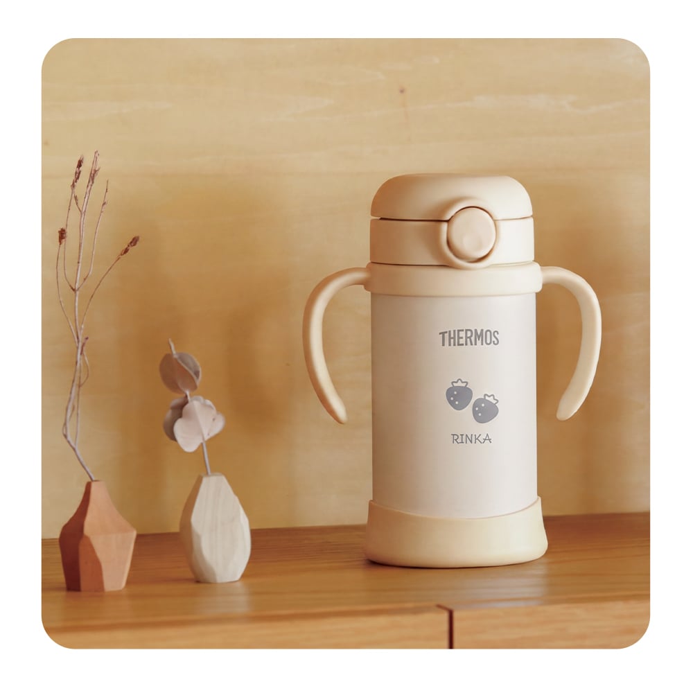 名入れ THERMOS サーモス まほうびんのベビーストローマグ FJT-350 水筒 子供用 350ml 丸洗い 魔法瓶 ベビーストローマグ 真空断熱 保冷専用 軽量 耐冷 出産祝い 入園祝い 誕生日 プレゼント 男の子 女の子 1歳 可愛い イラスト 名前入り FJT350 ストローマグ 練習マグ ベビー水筒 ベビーマグ タンブラー ミント ピーチ ベージュ おしゃれ 即日発送