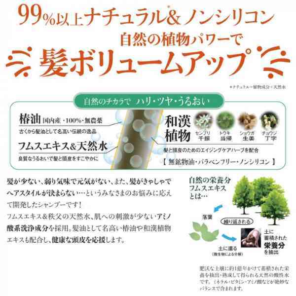 リマナチュラル ボリュームアップシャンプー 詰替用 400ml 椿油配合 アミノ酸系 ヘアケア ハリ コシ 頭皮ケア ダメージケア ノンシリコン 自然派 日本製