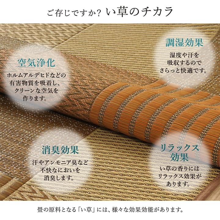 夏ラグ 夏用カーペット ラグ い草 国産 純国産 日本製 モダン 抗菌防臭 自然素材 パッチワーク 約191×300cm
