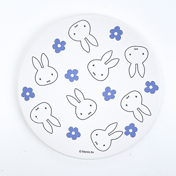 ミッフィー miffy 吸水コースター 総柄 ブルードレス キッチン