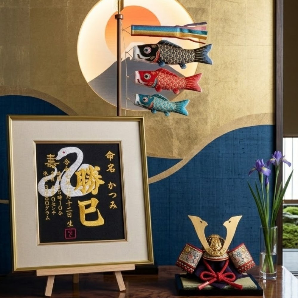 【大蛇】 蛇 巳年 刺繍 命名書 刺繍命名書 代筆 額付き 額 命名額 命名 紙 オーダーメイド 日本製 男の子 女の子 出産内祝い 色紙 高級感 壽 初孫  端午の節句 こどもの日 お七夜 命名式 命名紙  桃の節句 五月人形 お祝い 七五三 ひな祭り 雛祭り ギフト プレゼント