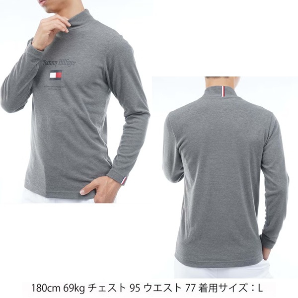 トミーヒルフィガー ゴルフ メンズ トミーフラッグ 長袖ハイネックシャツ TOMMY HILFIGER THMA682 2026年秋冬モデル お誕生日祝い お祝い 記念品 お父さん 父の日 彼氏 男性 30代 40代 50代 60代  還暦祝い 敬老の日 人気プレゼント プレゼント