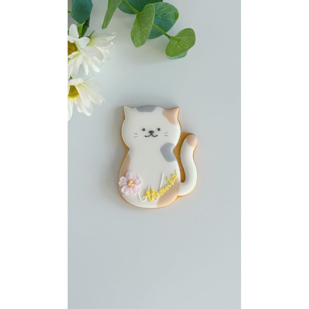 猫ちゃんメッセージクッキー お誕生日 記念日 結婚祝い 出産祝い 退職・送別 卒業・入学祝い 発表会 推し活 お礼・Thank youギフト ウェディング 周年祝い 開店・開業祝い