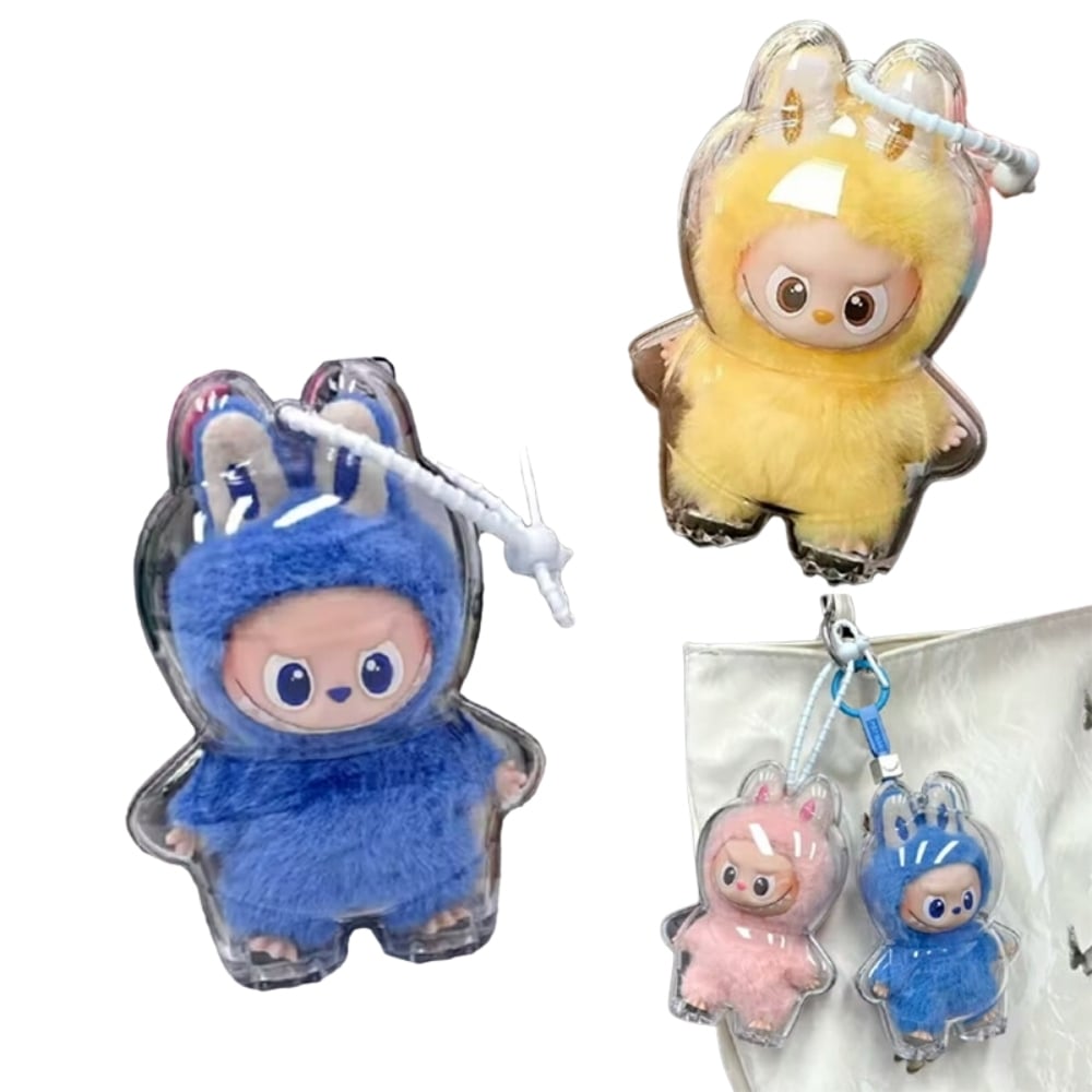 【ラッピング無料】ミニラブブ用ケース LABUBU THE MONSTER PIN FOR LOVE A-M N-Z 対応 透明 アクリル 収納ケース 保護ケース ギフト