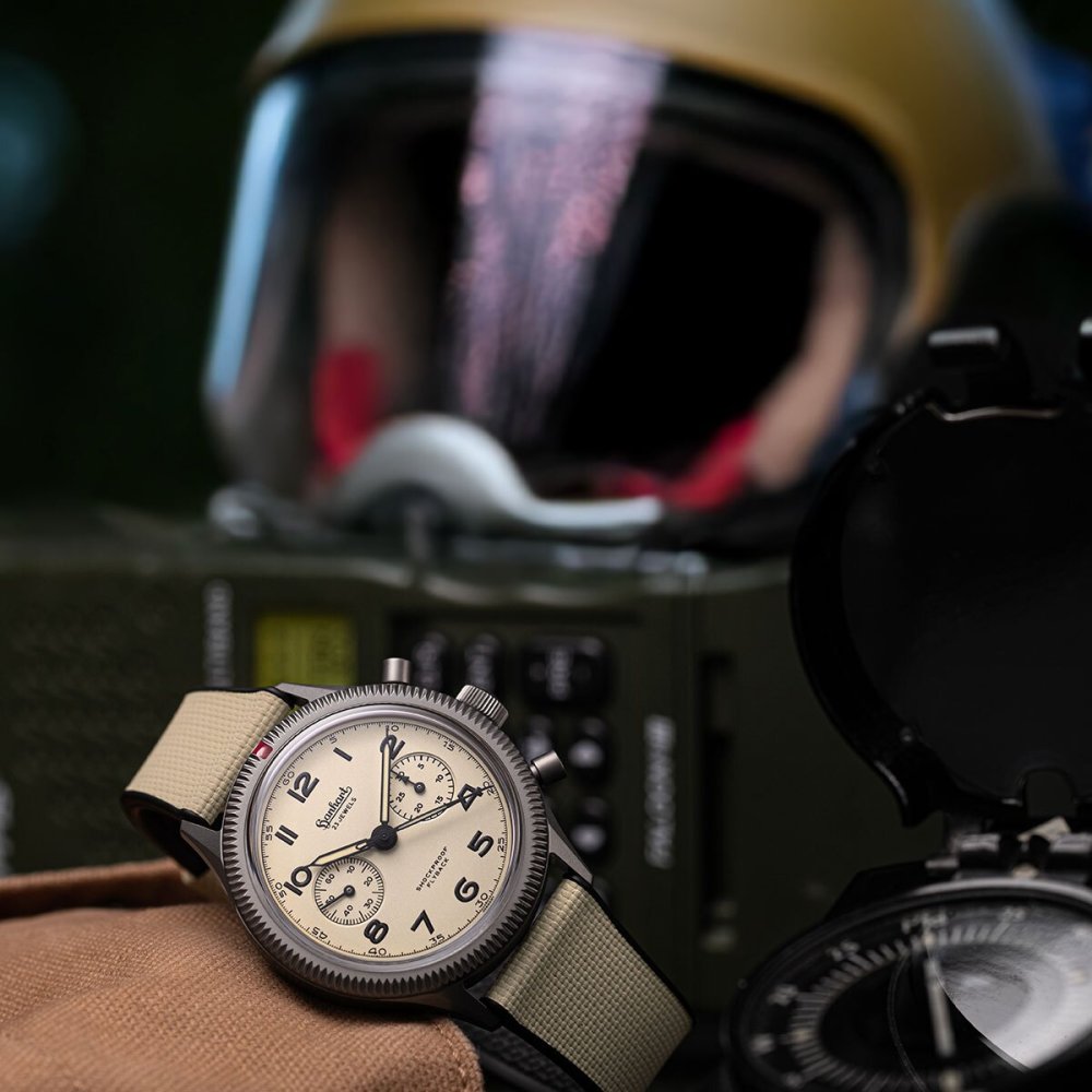 ハンハルト HANHART 417 TI Desert Pilot デザートパイロット 腕時計 メンズ 手巻き フライバック 限定モデル H701l.250-1715【2026 新作】