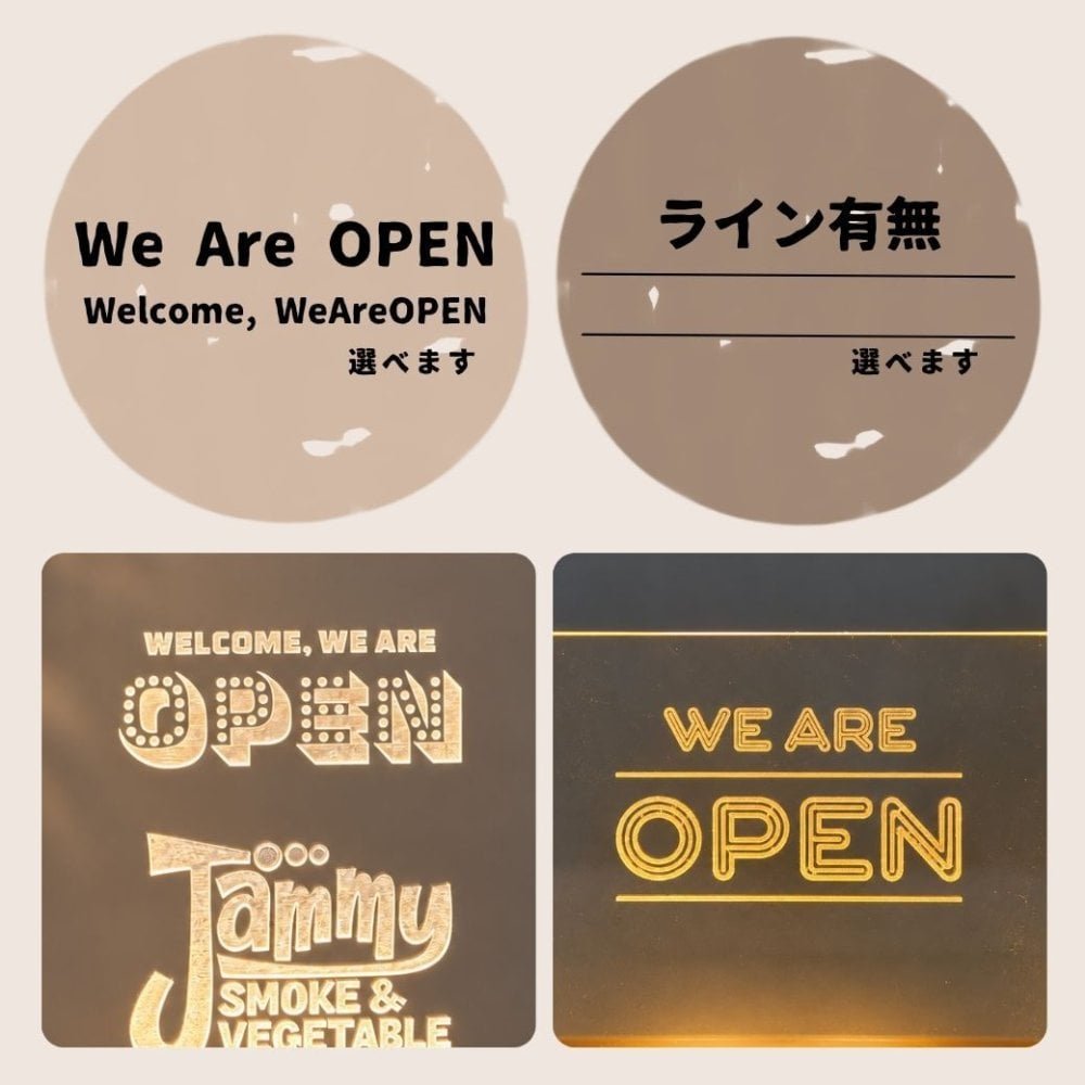 【お店ロゴ刻印無料】光るショップ看板 サインボード お店のロゴ 開店祝い OPEN オープン看板 カスタムできる LEDライトで光る看板 メニュー ライトスタンド ギフト プレゼント インテリア 看板 アクリルボード