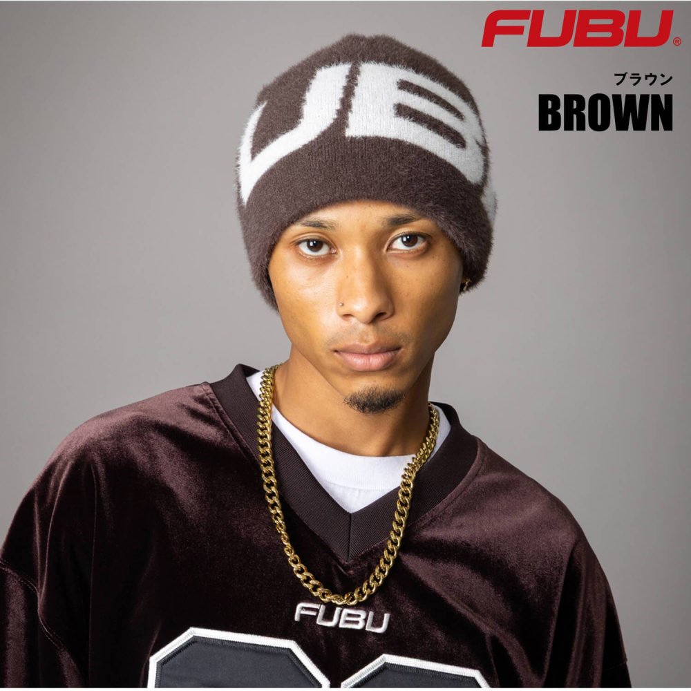 FUBU フブ ニットキャップ メンズ シャギー ビーニー ニット帽 防寒 アクリル ブランド ギフト プレゼント ヒップホップ ダンス レディース ユニセックス 秋冬 fam-62901 2026FW karlas