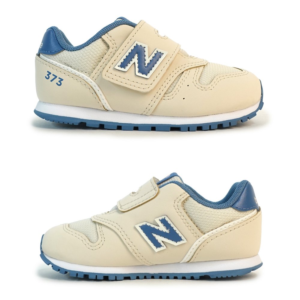 ニューバランス new balance 373 スニーカー 子供靴 ベビー シューズ 運動靴 靴 出産祝い 女の子 NB I373 8T7 W ベージュ/ブルー 運動会 通園 遠足