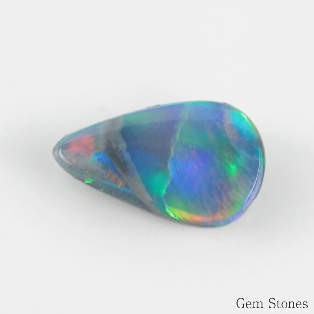  高品質 ブラックオパール 0.545ct ルース 裸石 宝石 オパール ブルー グリーン ブラック 希少 誕生石 10月 お守り ジュエリー ギフト
