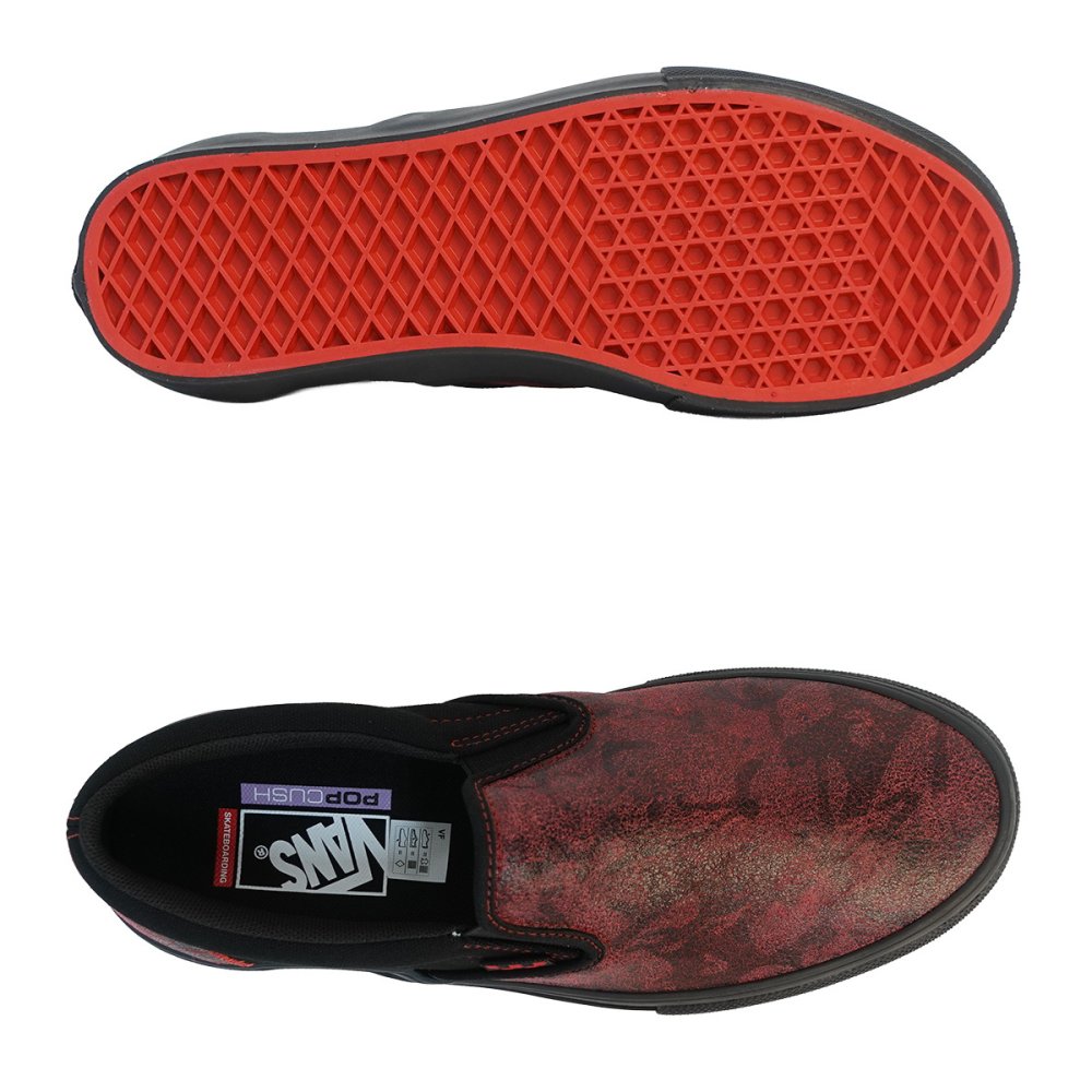【並行輸入品】バンズ VANS スニーカー メンズ  靴 スケート スリッポン SAW レッド/ブラック VN0A5FCAY25 SKATE SLIP-ON SAW RED/BLACK