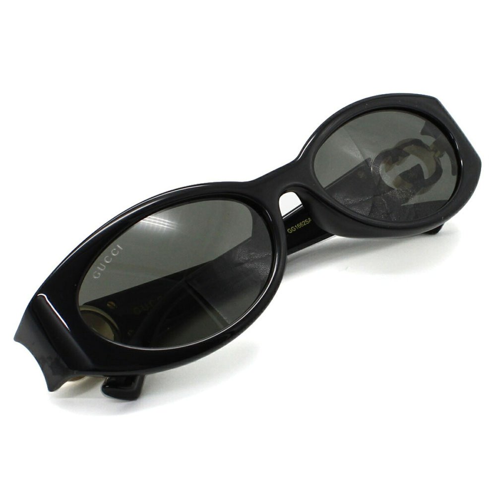 グッチ GUCCI サングラス アジアンフィット アイウェア UVカット オーバル GG1662SA-001 メンズ レディース ユニセックス ブラック+グレー 国内正規品
