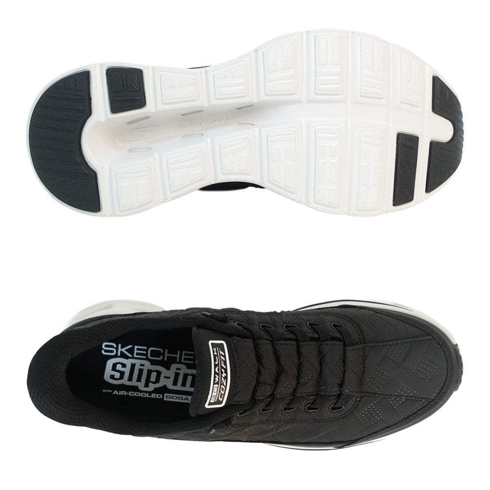 SKECHERS スケッチャーズ スニーカー スリップインズ ゴーウォーク グライドステップ 2.0 コージーフィット ウォーカー 217035 BKW ブラック/ホワイト