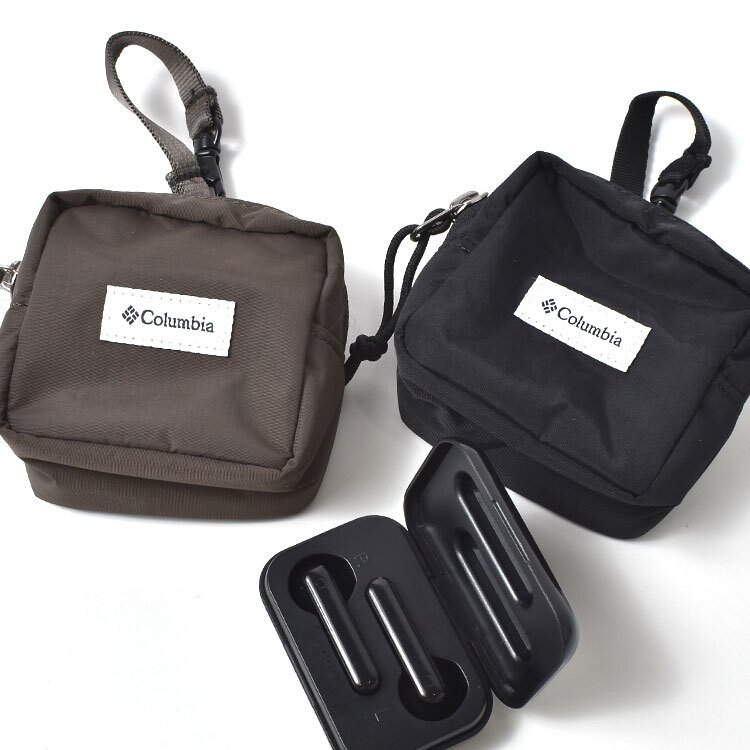 イヤホンケース コロンビア Columbia ミニポーチ 小物入れ メンズ レディース バイサイド PU2446 ストラップ付き アウトドア ブランド 小さめ コンパクト マチ付き 撥水 防水 大容量 シンプル 無地 かわいい おしゃれ 黒 ブラック 茶 ブラウン 旅行 登山 プレゼント ギフト