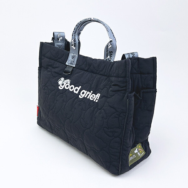 スヌーピー キルトショルダーバッグ(大) ブラック ルートート ROOTOTE SNOOPY 送料込み
