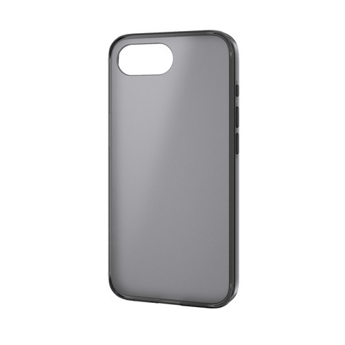 エレコム PM-A25SHVCKBK iPhone 16e ハイブリッドケース マットブラック(ラバーコート) メタルステッカー付