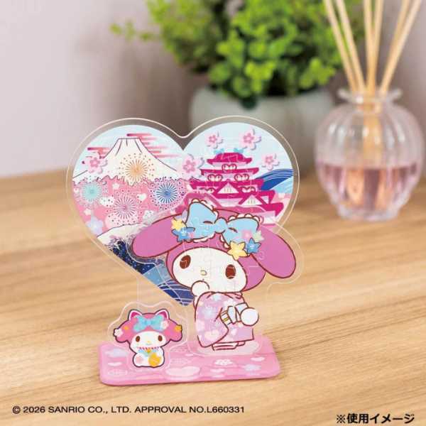 マイメロディ アクリルスタンド パズル アクスタポップ サンリオ キャラクター グッズ 32ピース 立体パズル インテリア 飾り 組み立て おもちゃ 大人 子供 女の子 ギフト プレゼント SP-042 サンリオ正規ライセンス品