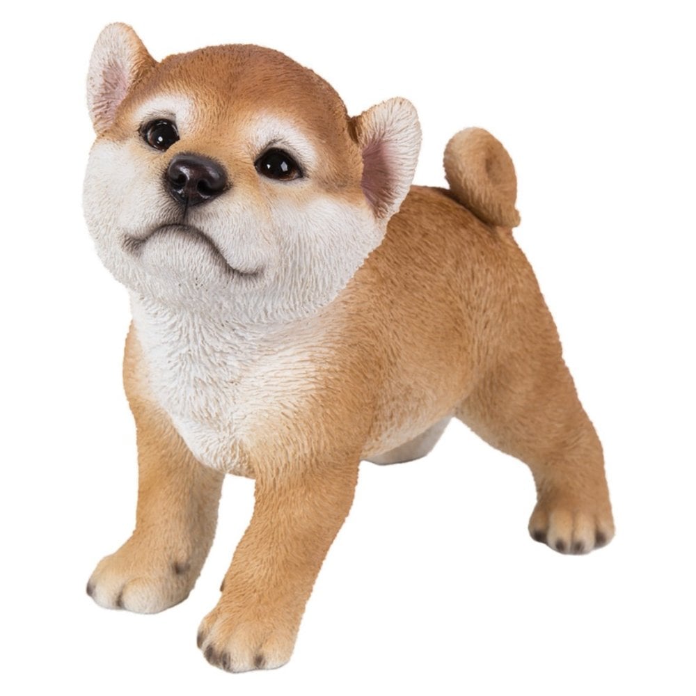 置物 woobia ウービア 日本犬 上向き秋田犬 子犬 幅19cm 立ち姿 和風 リアル 本物そっくり イギリス生まれ 職人手彩色 縁起物 戌年 玄関 インテリア 新築祝い 引っ越し祝い 開店祝い 出産祝い 誕生日 お祝い ギフト プレゼント 犬好き 秋田犬好き