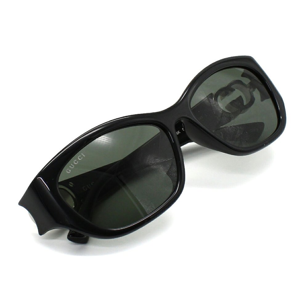 グッチ GUCCI サングラス アジアンフィット アイウェア UVカット スクエア GG1826SK-001 メンズ レディース ユニセックス ブラック+グレー 国内正規品