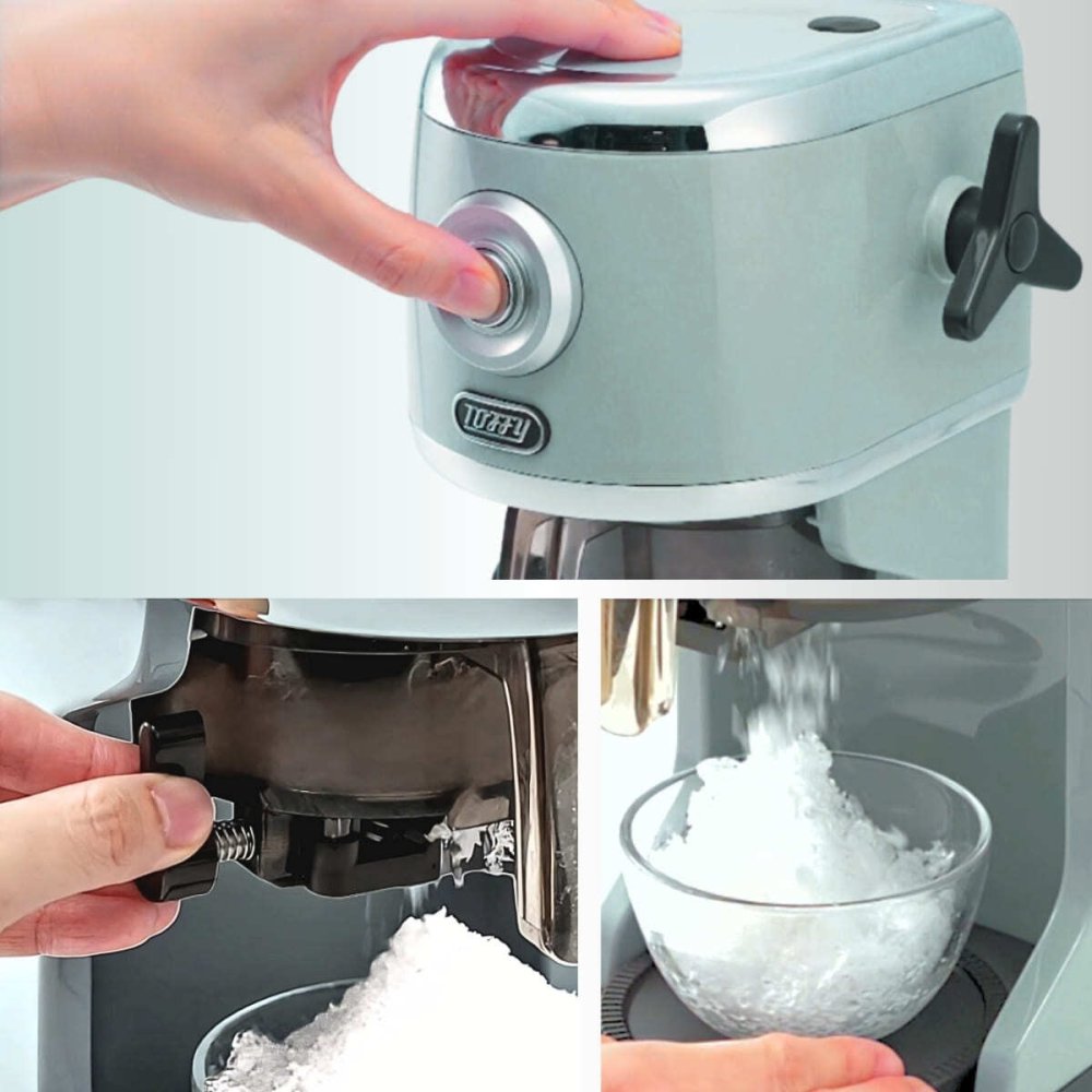 かき氷機 電動 ふわふわ とろ雪 かき氷器 電動かき氷器 氷調節 特典付き Toffy (トフィー) コンパクト電動ふわふわかき氷器 K-IS13-PA ペールアクア ラドンナ LADONNA #64029 冷凍フルーツ ジュース ミルク 台湾風 レトロ おしゃれ かわいい 家庭用 夏休み
