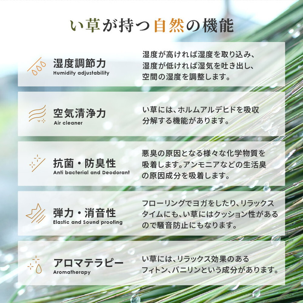 夏ラグ 夏用カーペット い草カーペット 若月 約191×286cm 本間 3畳 3帖 敷き詰め 柄上敷き 花ござ い草ラグ 和モダン 市松模様